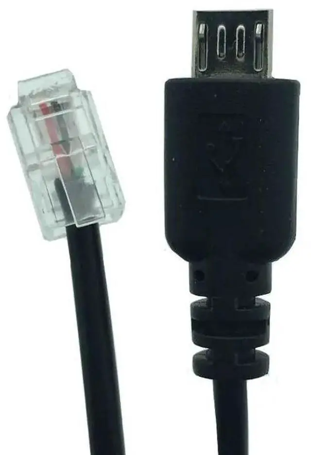 Alt view image 4 of 5 - Extension Cable Adapter USB micro Male to RJ9 4P4C male Converter Wire for  0.25m