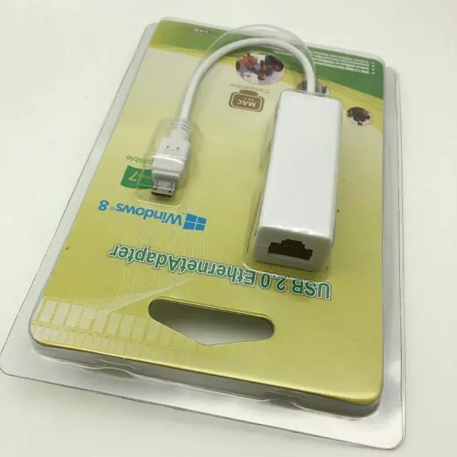 Alt view image 5 of 6 - Micro Mini 5pin USB To RJ45 10/100M Ethernet Network Adapter For SamsungTable PC  White also have Micro to rj45 Huawei