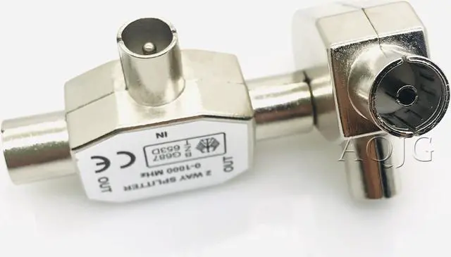 Main image of 1pc TV9.5 1 Male 2 Female TV Antenna Plug Tee Conversion Cable Joint Adapter for 9.5 interface Video Equipment Connector