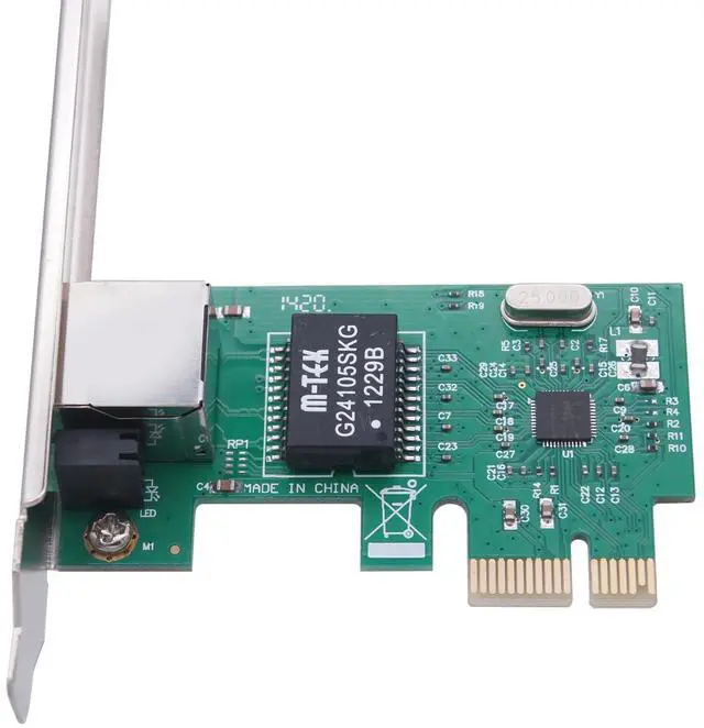 Alt view image 3 of 4 - Drive-Free PCIE 1X Interface Expansion Card PCI-E Gigabit Wireless Wired Network Card