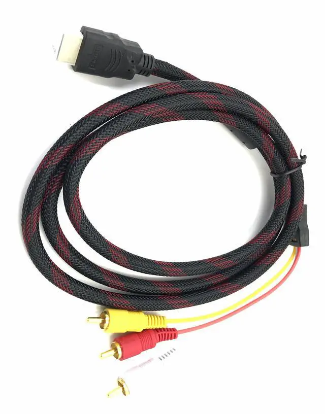 Alt view image 2 of 5 - High Qulity 1.5m Hdmi Male To 3 Rca Video Audio Av Cable Cord Adapter For Tv Hdtv Dvd 1080p High Definition Video Output