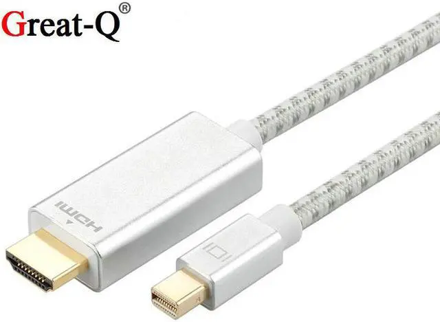Alt view image 3 of 6 - 1080P 60Hz Mini DisplayPort (Thunderbolt) DP to HDMI-compatible  Cable Adapter for Mac Book, iMac, Mac Book Air, Mac Book Pro