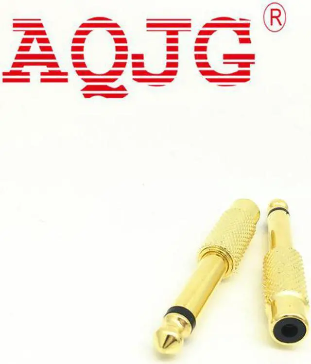 Main image of 6.35 Stereo Male Plug to RCA Female Jack Adapter Plug