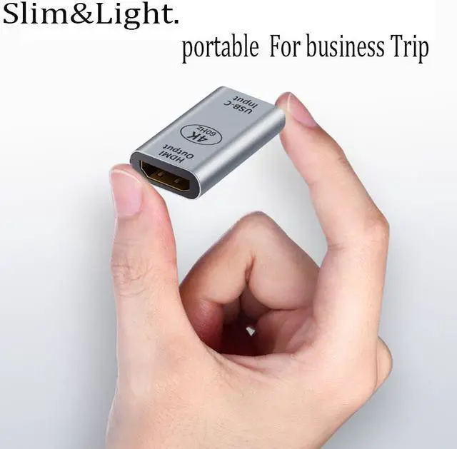 Alt view image 2 of 6 - USB C to HDMI Mini Displayport Adapter 4K 60Hz USB Type c female to Mini DP Converter for Macbook Pro Huawei Mate 20