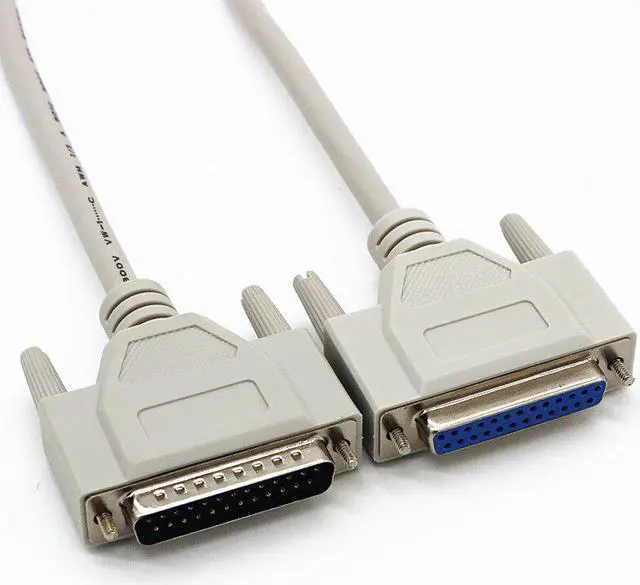 Alt view image 4 of 6 - Parallel DB25 25 Pin Male to Female M/F Printer Cable 1.5M DB25 25 Pin Parallel Male to Female LPT Printer Cable  5 Feet