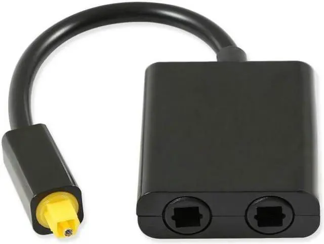 Alt view image 2 of 3 - Digital Optical Audio Splitter 2 Way SPDIF Toslink Splitter 1 input 2 Output Optical Splitter adapter Speakers Hub box DVD