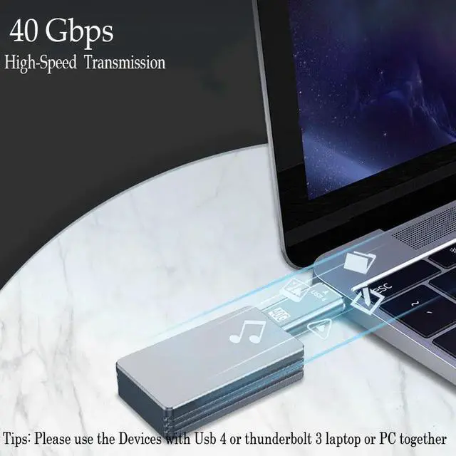 Alt view image 2 of 6 - USB 4.0 Type C Adapter USB C Male to Male Converter 40 Gbps Data Sync Adapter Type-C Extension Cable for Laptop Phone Tablet