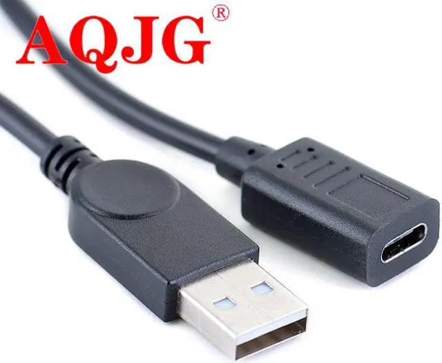 Alt view image 3 of 3 - 27cm USB 2.0 male to Type-c Female For  Xiaomi Huawei mobile phone data charging extension cord A revolution type Type-c female