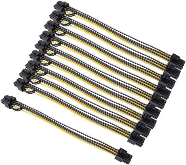 Main image of PCI Express PCIE PCI-e 6 pin Female to PCI-E 6+2 8 pin Female GPU Power Cable Splitter Adaptor Adapter Converter 20CM
