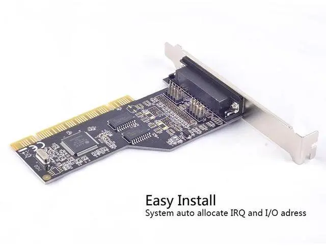 Alt view image 4 of 6 - Serial Parallel PCI Adapter 2 portDB9 RS232 DB25 25Pin Printer cable PCI  adapters RS-232 Converter Card