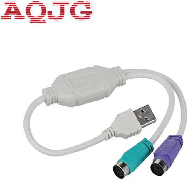 Main image of USB Male To PS/2 PS2 Female Cable Adapter Converter Use USB  to PS2 Cord  Converter Adapter For Keyboard Mouse  white