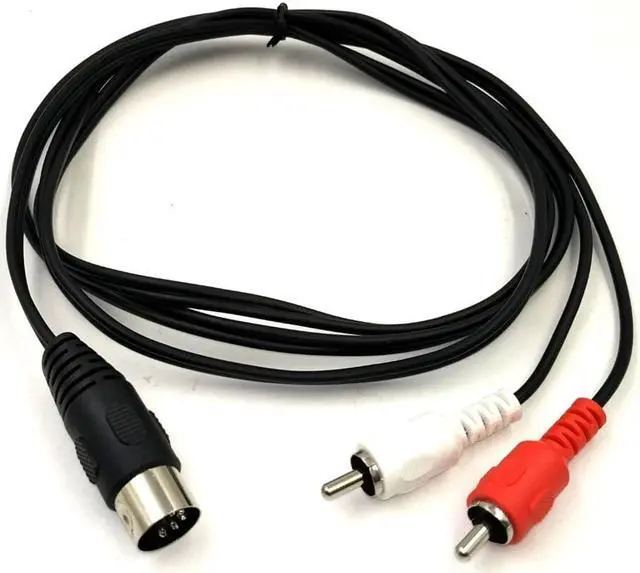 Alt view image 2 of 4 - 5-Pin DIN Male MIDI Cable to 2 Dual RCA Male Plug Audio Cable For Naim, Quad Stereo Systems  150CM
