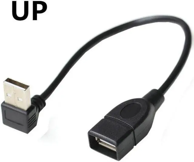 Alt view image 5 of 6 - Great-Q 5pcs 480M USB 2.0 Angled 90 degree A type male to Female extension cable cord