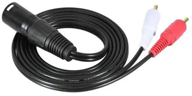 Alt view image 5 of 6 - Audio RCA Cable 2RCA Male to XLR 3 Pin Male Female Cannon Amplifier Mixing Plug AV Cable  XLR to Dual RCA Cable 1.5M