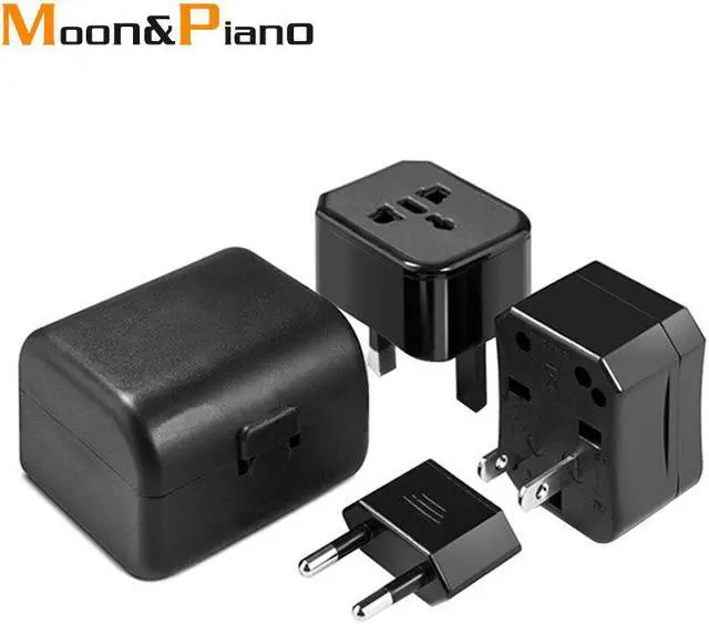 Main image of 1PC Universal US AU EU UK Plug Converter 2 Round Pin Socket Euro Europe Global Travel Wall AC Power Charger Outlet Adapter