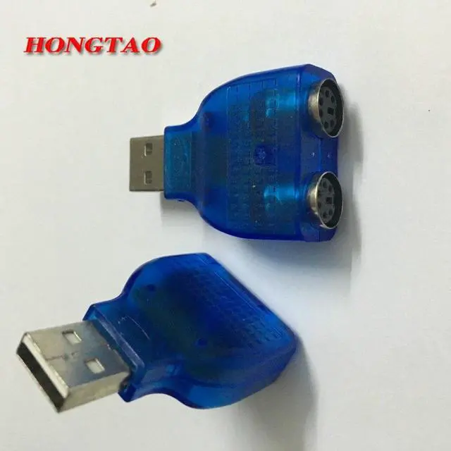 Alt view image 2 of 6 - USB TO PS2 PS/2 Adapter Keyboard Mouse to USB Converter Adapter Adaptor Connector for  Computer  Laptop Usb2.0  Blue
