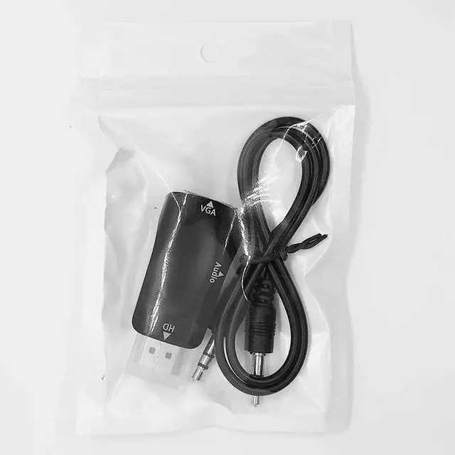 Alt view image 2 of 3 - HDMI-compatible Male to VGA 15 Pin Female Adapter Audio Cable Converter FHD 1080P 720P 480P For TV Box Display Projector