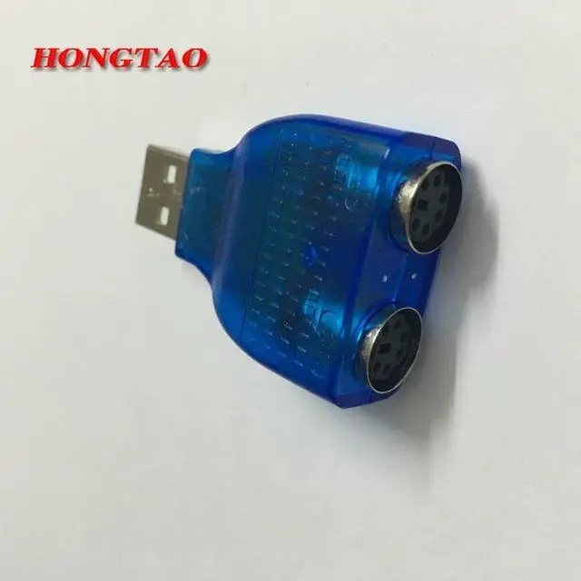 Alt view image 3 of 6 - USB TO PS2 PS/2 Adapter Keyboard Mouse to USB Converter Adapter Adaptor Connector for  Computer  Laptop Usb2.0  Blue