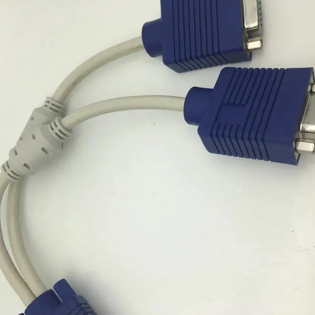 Alt view image 6 of 6 - VGA 15 Pin PC SVGA Male to 2 Dual Double Female Monitor Y Adapter Splitter Cable 20cm Vga Male to Vga female Wholesale  computer