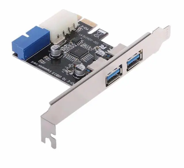 Alt view image 2 of 6 - 2 Ports PCI Express USB 3.0 Front Panel with Control Card Adapter 4-Pin & 20 Pin Brand
