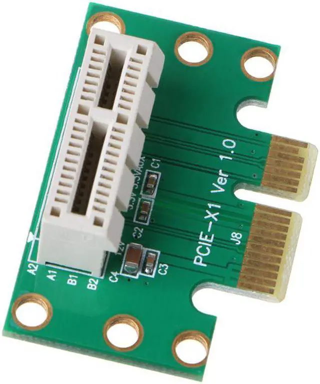 Alt view image 2 of 6 - PCI Express X1 Adapter Riser Card PCIE X1 to X1 Slot Converter Card 90 Degree LX9B