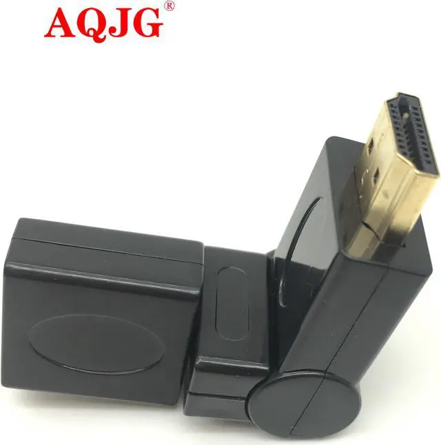 Alt view image 3 of 4 - Sale Mini HDMI 1.4 Angled Type HDMI Male to Female 90 180 360 Degree Rotating Adapter Supports 720i 720p 1080i