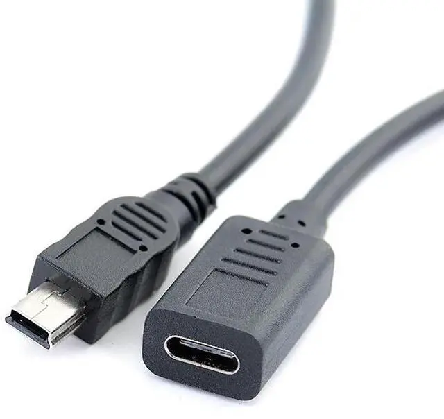Alt view image 3 of 3 - 30cm Mini USB Male to Type-c Female Charge Data Adapter Cable Cord Adapter