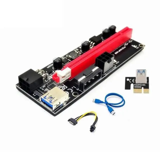 Alt view image 3 of 6 - PCI-E Graphics Card Extension Cable Adapter Cable60cm VER009S PCI-E Riser Card PCIe 1x To 16x USB 3.0 Data Cable Bitcoin Mining