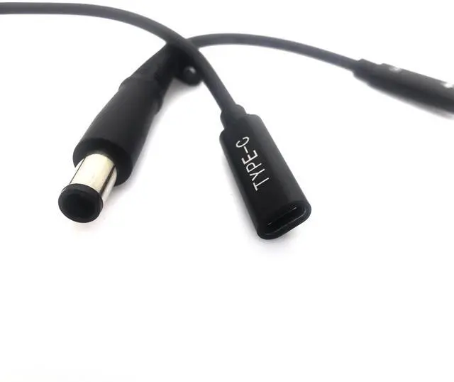 Alt view image 4 of 6 - 7.4x5.0 mm with Pin Jack to USB Type C PD Power Adapter Converter DC Plug Connector Cable Cord  for Hp Laptop Charger