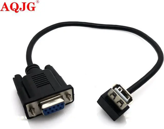 Main image of RS232 DB9 Female to USB 2.0 A Female Serial Cable Adapter Converter 8" Inch 25cm