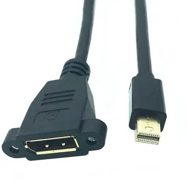 Alt view image 6 of 6 - Cable Mini DisplayPort   to DP Female  Video Adapter Thunderbolt  with Socket Panel Mount