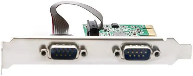 Alt view image 2 of 6 - Dual RS232  Serial COM to PCI Express expansion Card  PCIE DB9 Adapter  AX99100 chip for Desktop PC