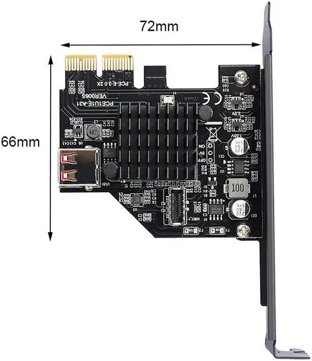 Alt view image 3 of 6 - Add on card PCI Express 3.0 USB 3.1 PCI-E Card PCIe USB Adapter Raiser Type-E USB3.1 gen2 10gbps+USB2.0 Expansion Card