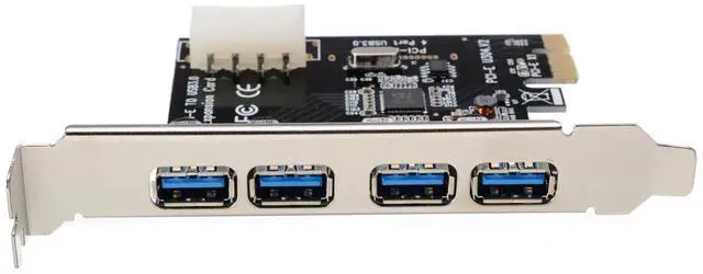 Alt view image 6 of 6 - For Desktop 1 Set Professional 4 Port PCI-E To USB 3.0 HUB PCI Express Expansion Card Adapter 5 Gbps Speed Pohiks