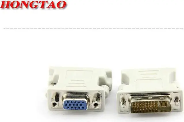Alt view image 2 of 3 - DVI-I 24+5 Male to HD 15 Pin VGA SVGA Female Video Card Monitor LCD Converter Adapter  White