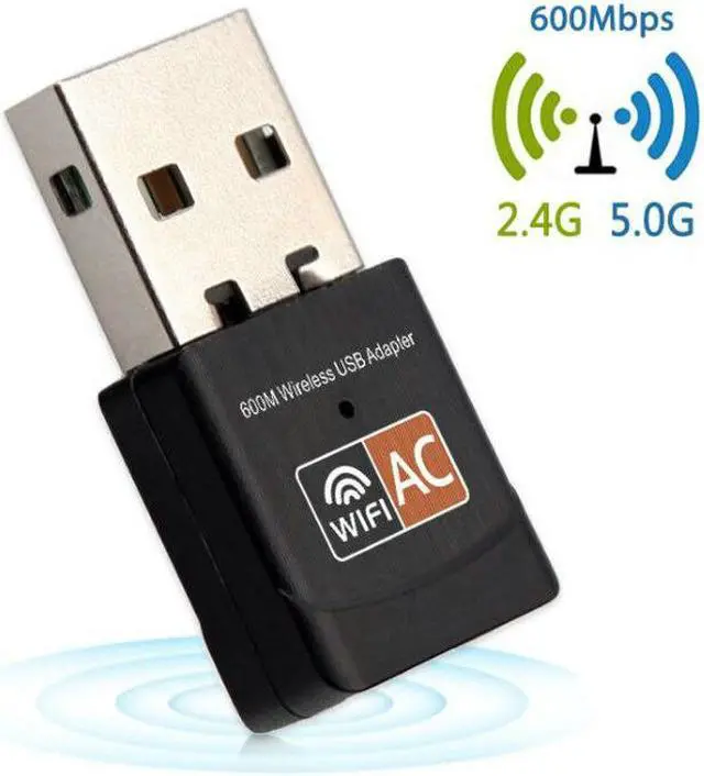 Main image of 5G Dual Band 600M Mini Wireless WI FI LAN USB WiFi 802.11ac/b/g/n Adapter For PC Laptops