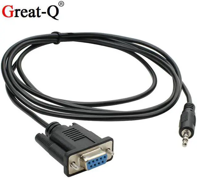 Main image of 9 Pin RS232 DB9 Female TO 3.5MM / 2.5mm  3P Male  Jack  Adapter  Serial Cable  Cord 1.8M