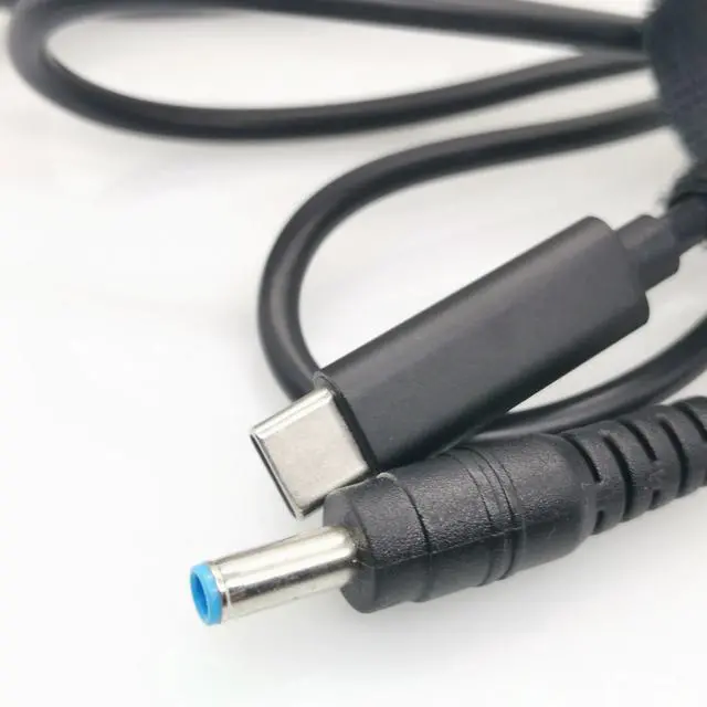Alt view image 5 of 6 - USB C Type C Power Supply Charger Adapter Charging Cable PD Emulator Trigger Angled Cord for Hp Envy EliteBook Laptop Adapter