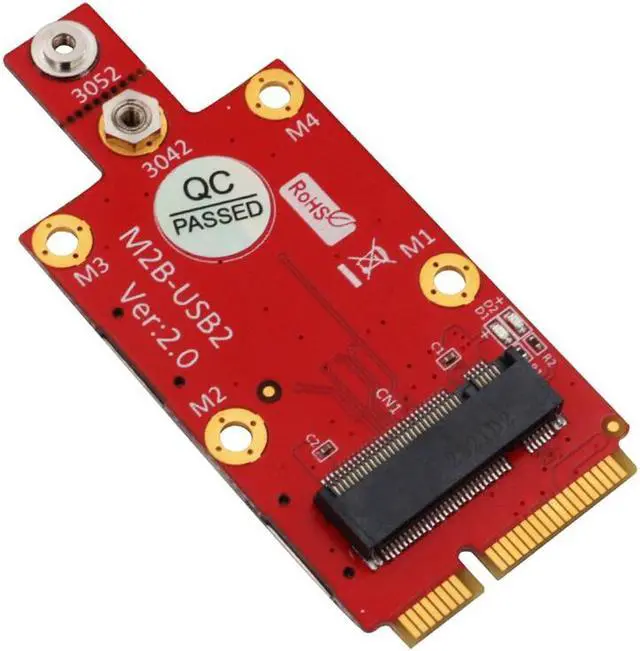 Main image of M.2 Key B to Mini PCI-E Adapter with Dual NANO SIM Card Slot for 3G/4G/5G Module