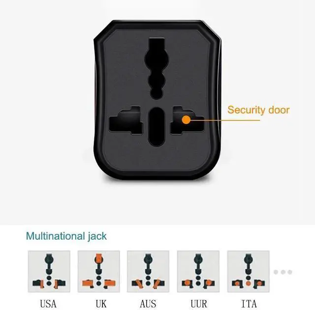 Alt view image 3 of 6 - 1PC Universal US AU EU UK Plug Converter 2 Round Pin Socket Euro Europe Global Travel Wall AC Power Charger Outlet Adapter