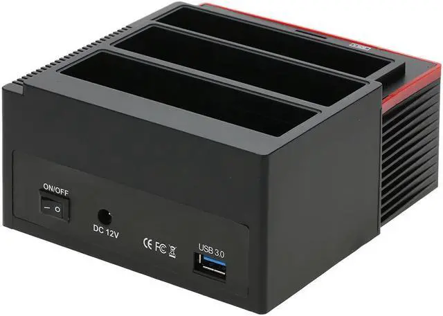 Alt view image 3 of 6 - 2.5"/3.5" USB 3.0 to 2 SATA Ports 1 IDE Port External HDD Hard Drive Disk Docking Station Card Reader USB3.0 Hub with OTB/OTC