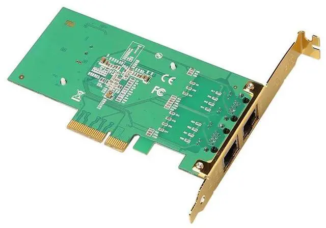 Alt view image 5 of 5 - I350 - T2 Network Card PCIe pci express  2 Ports Gigabit Ethernet Server card rj45 rj-45 Nic  InteI350T2 Chip
