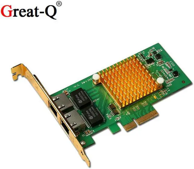 Main image of I350 - T2 Network Card PCIe pci express  2 Ports Gigabit Ethernet Server card rj45 rj-45 Nic  InteI350T2 Chip