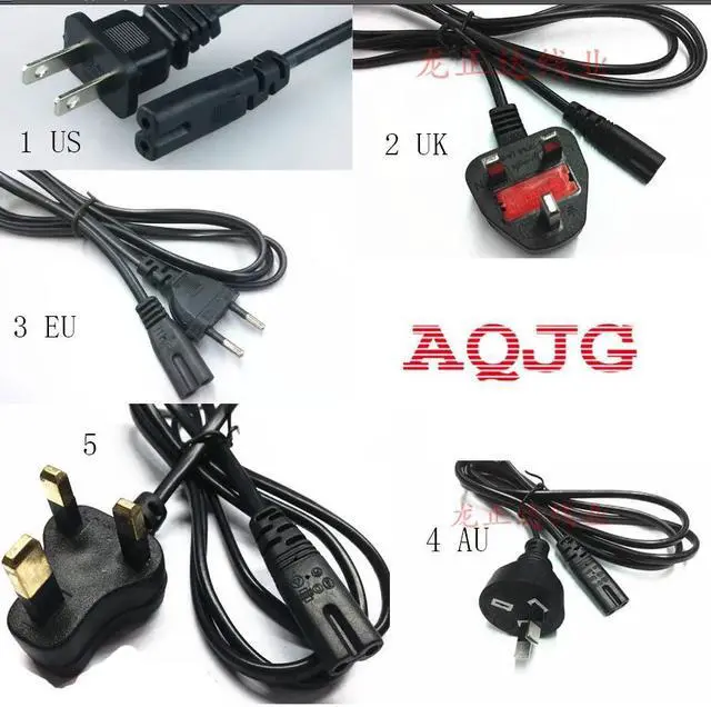Main image of 1pcs  2 Prong US EU UK  AU Plug AC Power Cord Cable Charge Adapter PC Laptop  1.2M For Computer Printer adapter