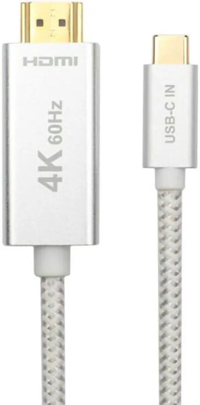 Alt view image 2 of 6 - 4K 60Hz USB-C USB 3.1 Type C to HDMI-compatible  Cable adapter with aluminum shell