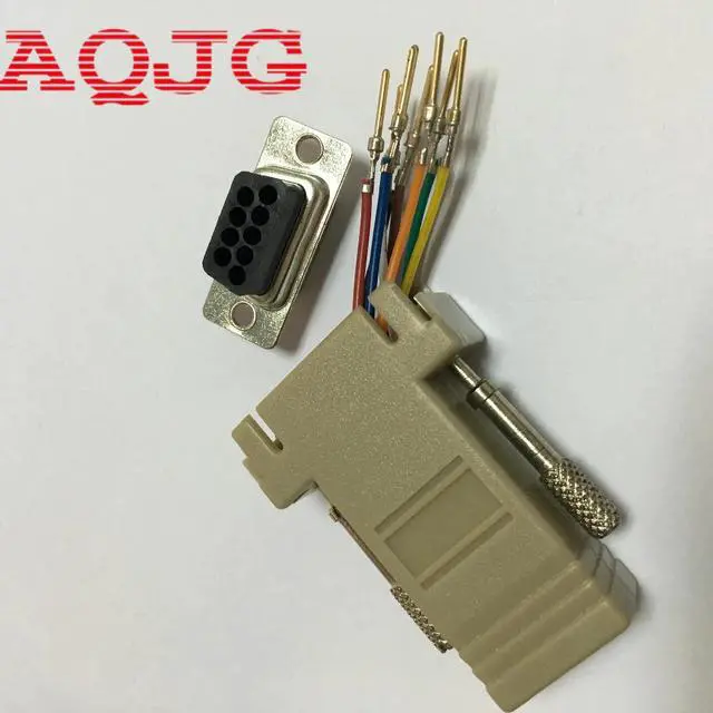 Main image of 10PCS DB9 Male to RJ45 Male M/M RS232 Modular Adapter Connector Extender Convertor DB9 Male to RJ45 wholesale RS232