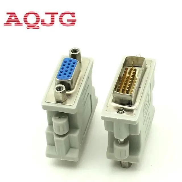 Alt view image 3 of 6 - DVI-I 24+1 Male to HD 15 Pin VGA SVGA Female Video Card Monitor LCD Converter Adapter White Wholesale
