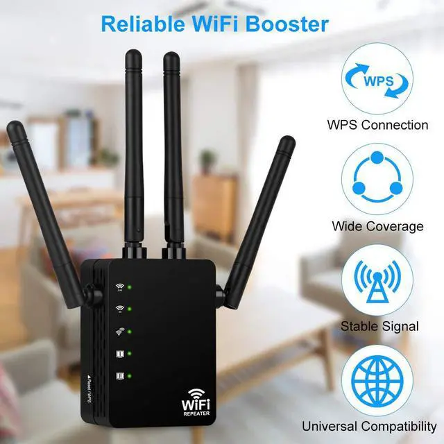 Alt view image 2 of 6 - 5G Repeater Wifi 5ghz Wifi Repeater 1200Mbps Router Wifi Extender Long Range 2.4G Wi Fi Booster Wi-Fi Amplifier Access Point