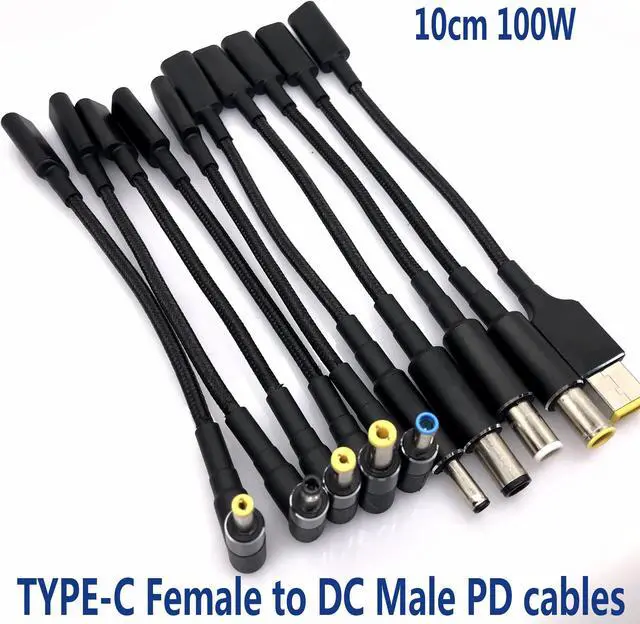 Main image of USB 3.1 Type C USB C Laptop Charger Power Adapter Converter USB Type C Female to 4.0*1.35 5.5*2.5 4.5*3.0 4.0*1.7mm Dc Plug Jack