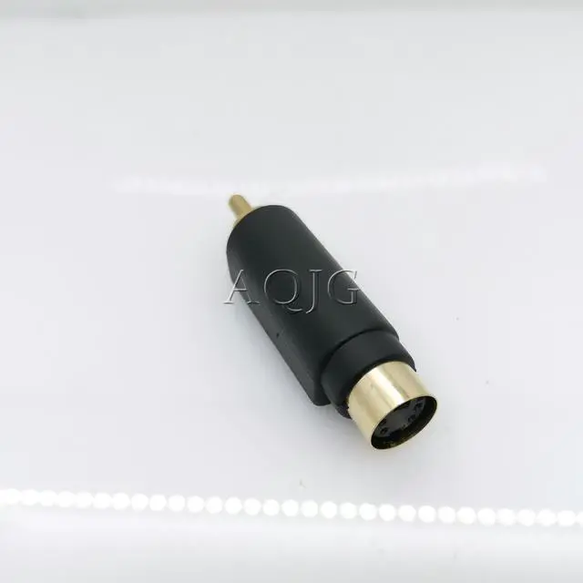 Alt view image 4 of 6 - S-video MINI DIN 4PIN Plug Female to AV RCA Plug male Audio extension Adaptor Gold Plated